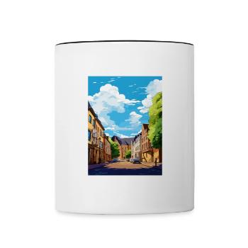 Krefeld Decoration Germany Vintage Travel Poster - Contrasting Mug - white/black - Front
