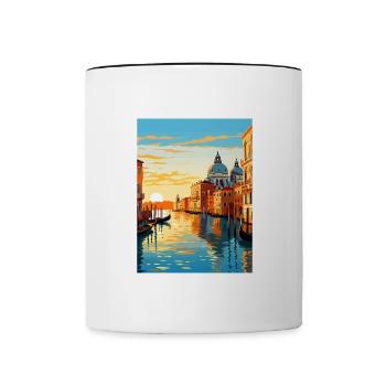 Venice Italy Decoration St Mark S Square Souvenir - Contrasting Mug - white/black - Front
