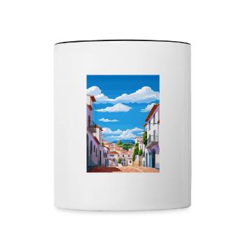 Castelo Branco Portugal Vintage Reiseposter WPA - Tasse zweifarbig - Weiß/Schwarz - Vorne