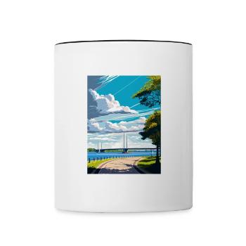 Dartford England Kent Vintage Reiseposter WPA - Tasse zweifarbig - Weiß/Schwarz - Vorne