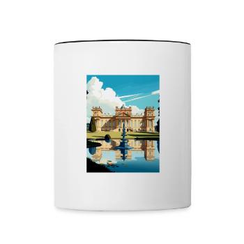 Blenheim Palace England Vintage Reiseposter WPA - Tasse zweifarbig - Weiß/Schwarz - Vorne