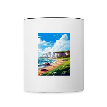 Dover England Kent Vintage Reiseposter Souvenir - Tasse zweifarbig - Weiß/Schwarz - Vorne