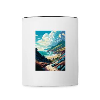 Lost Coast Trail Californie Long Beach Cali Voyage - Mug contrasté - blanc/noir - Devant
