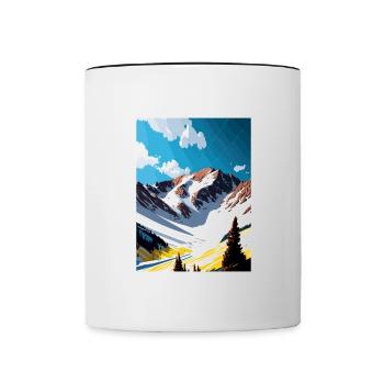 Arapahoe Basin Colorado Vintage Travel Poster WPA - Contrasting Mug - white/black - Front