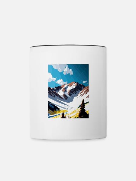Arapahoe Basin Colorado Vintage Reiseposter WPA - Tasse zweifarbig - Weiß/Schwarz