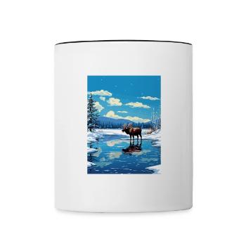 Alaska Vereinigte Staaten Vintage Reiseposter WPA Kunst - Tasse zweifarbig - Weiß/Schwarz - Vorne