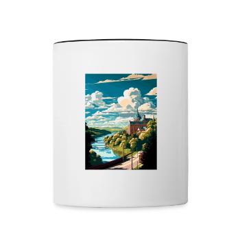 Altoona Pennsylvanie Vintage voyage affiche WPA Art - Mug contrasté - blanc/noir - Devant