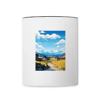 Bethel Alaska Vintage Reiseposter WPA Souvenir - Tasse zweifarbig - Weiß/Schwarz - Vorne