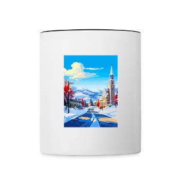 Park Utah Vintage Voyage Poster WPA Souvenir - Mug contrasté - blanc/noir - Devant