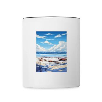 Kotzebue Alaska Vintage voyage affiche WPA Souvenir - Mug contrasté - blanc/noir - Devant