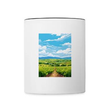 Yarra Valley Australia Vintage Travel Poster WPA - Contrasting Mug - white/black - Front