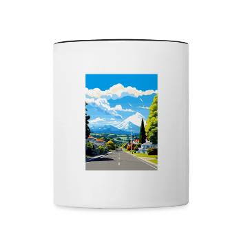 Havelock Nord-Neuseeland Vintage-Reiseposter - Tasse zweifarbig - Weiß/Schwarz - Vorne