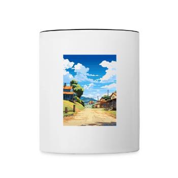 Sovereign Hills Australia Vintage Travel Poster - Contrasting Mug - white/black - Front