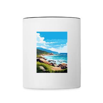 Wilsons Promontory National Park Reiseplakat - Tasse zweifarbig - Weiß/Schwarz - Vorne