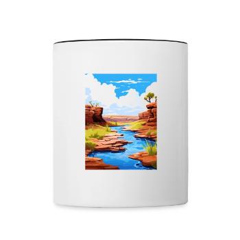 Karijini Nationalpark Australien Reiseposter - Tasse zweifarbig - Weiß/Schwarz - Vorne