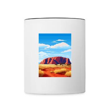 Uluru Kata Tjuta Nationalpark Australien Souvenir - Tasse zweifarbig - Weiß/Schwarz - Vorne