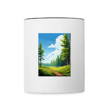 Kaitoke Regional Park Neuseeland Reiseposter - Tasse zweifarbig - Weiß/Schwarz - Vorne