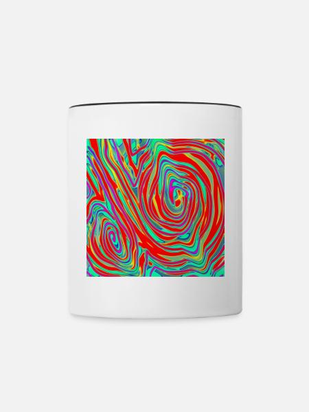 doppel quirlspirale - Tasse zweifarbig - Weiß/Schwarz