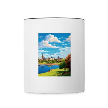 Adelaide Australien Vintage Reiseposter Souvenir - Tasse zweifarbig - Weiß/Schwarz - Vorne