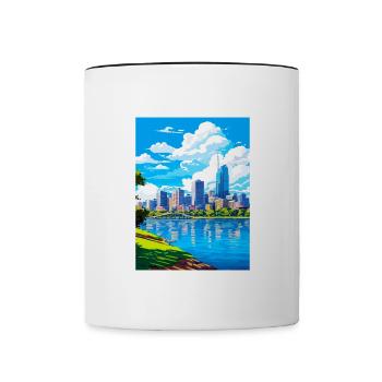 Brisbane Australien Vintage Reiseposter Souvenir - Tasse zweifarbig - Weiß/Schwarz - Vorne