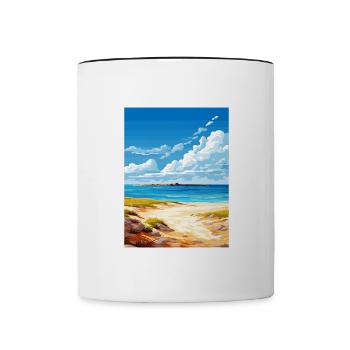 Ningaloo Marine Park Vintage Travel Poster WPA Art - Contrasting Mug - white/black - Front