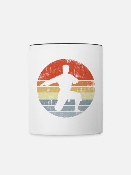 Retro Karateka - Tasse zweifarbig - Weiß/Schwarz
