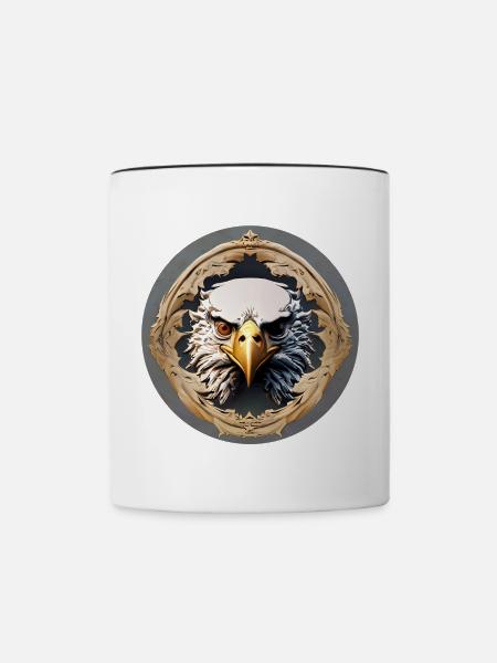 Adler, König der Berge - Tasse zweifarbig - Weiß/Schwarz