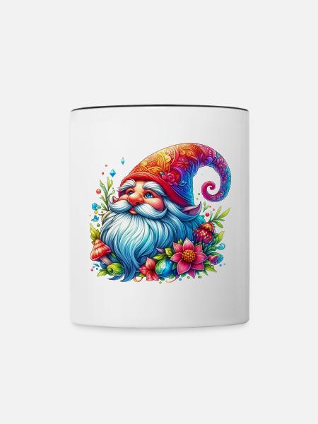 Gnom-Goblin-Elf - Tasse zweifarbig - Weiß/Schwarz