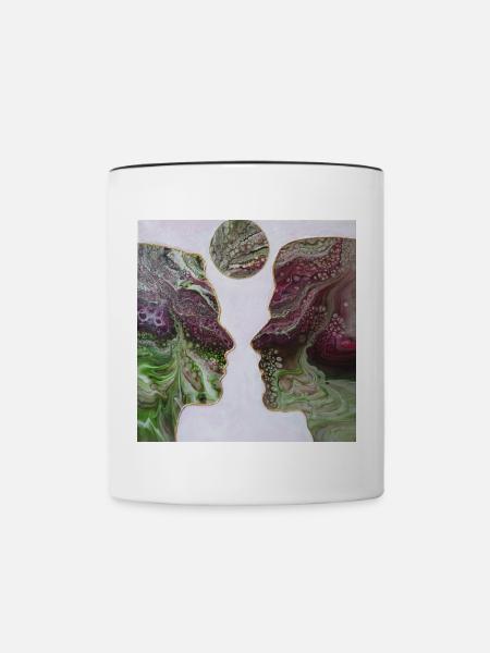 Zusammen - Tasse zweifarbig - Weiß/Schwarz