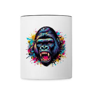 Gorilla - Contrasting Mug - white/black - Front