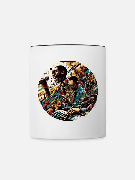 Afro Style Seele - Tasse zweifarbig - Weiß/Schwarz