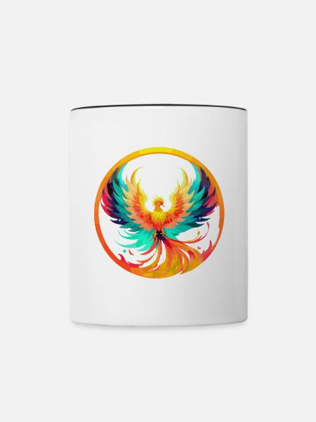 Phoenix Phönix - Tasse zweifarbig - Weiß/Schwarz