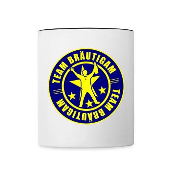 Équipe Marié Mariage - Mug contrasté - blanc/noir - Devant