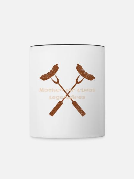 machen wir etwas legendares - Tasse zweifarbig - Weiß/Schwarz