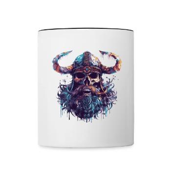 Viking Skull - Contrasting Mug - white/black - Front