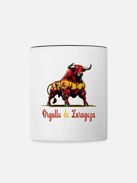 Der Stolz Saragossa Flagge Design - Tasse zweifarbig - Weiß/Schwarz
