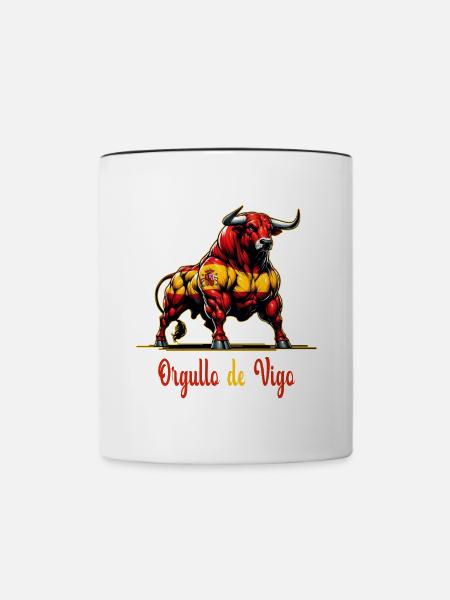 Der Stolz Vigo Flagge Design - Tasse zweifarbig - Weiß/Schwarz