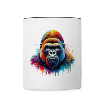 Gorilla - Contrasting Mug - white/black - Front
