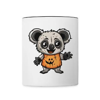 Koala Halloween Zombie - Mug contrasté - blanc/noir - Devant