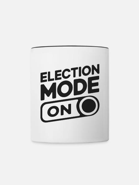 Election Mode On - Tasse zweifarbig - Weiß/Schwarz