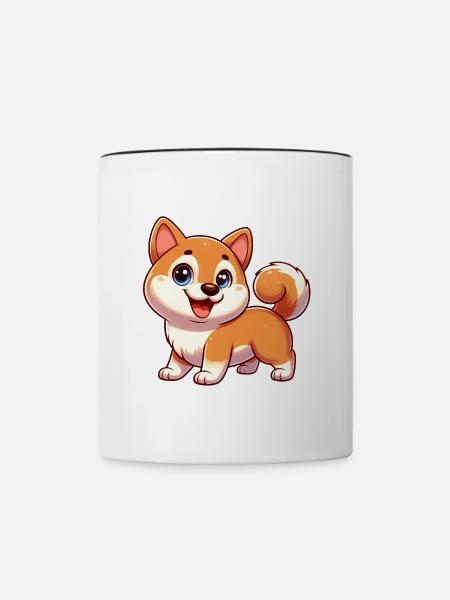 Shiba - Tasse zweifarbig - Weiß/Schwarz