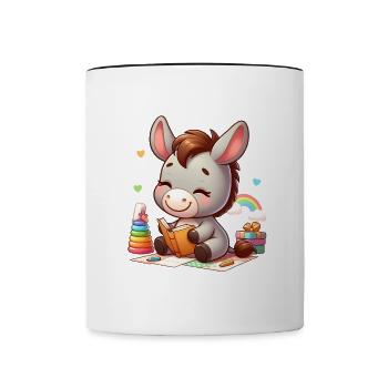 donkey 3 - Contrasting Mug - white/black - Front