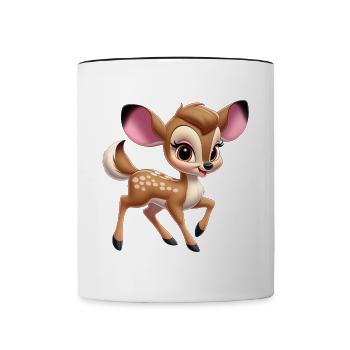 Cute Little Fawn 2 - Contrasting Mug - white/black - Front