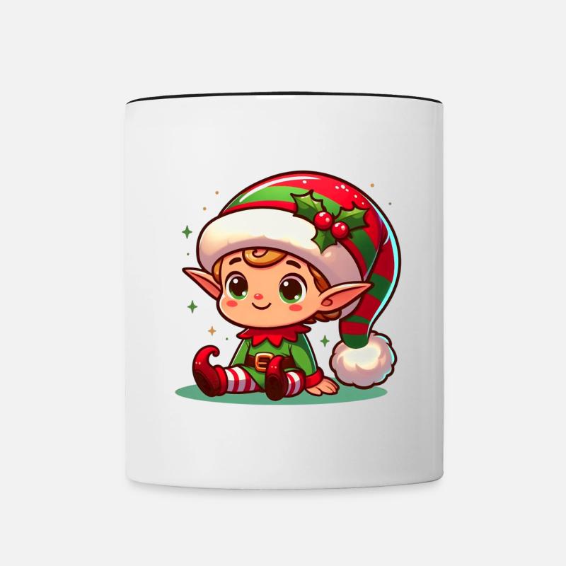 Elf 3 - Tasse zweifarbig - Weiß/Schwarz