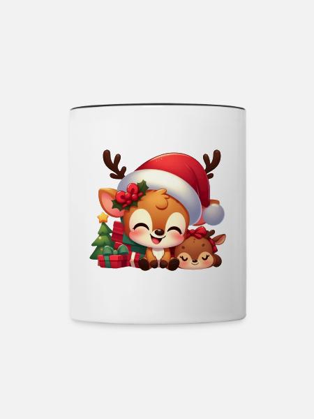Rudolf 8 - Tasse zweifarbig - Weiß/Schwarz