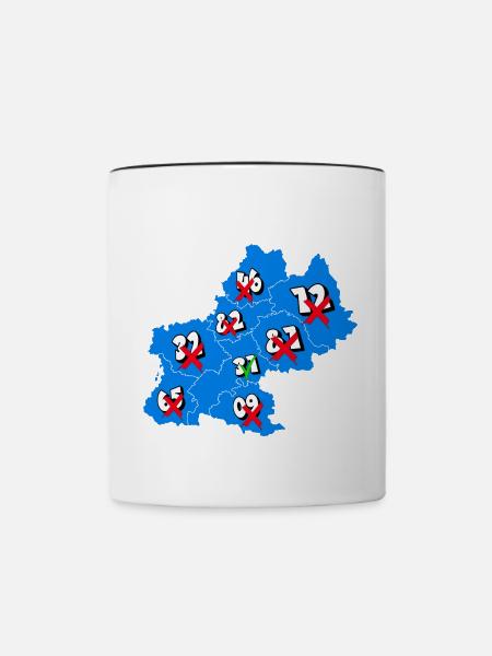 Midi-Pyrénées Region - Tasse zweifarbig - Weiß/Schwarz