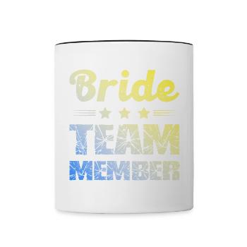 Équipe de la mariée - Mug contrasté - blanc/noir - Devant