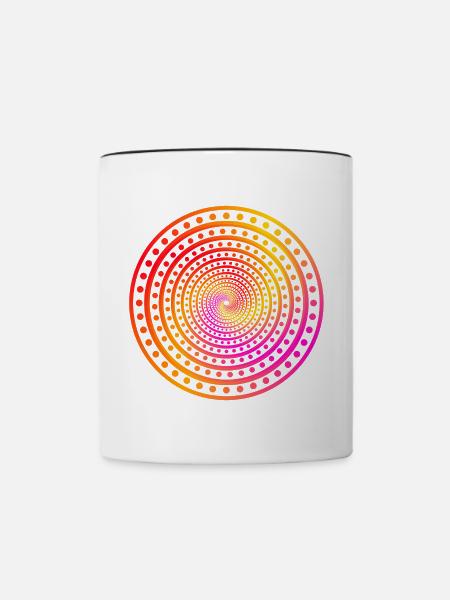 crazy Dots - Tasse zweifarbig - Weiß/Schwarz