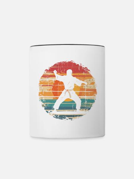 Karateka - Tasse zweifarbig - Weiß/Schwarz