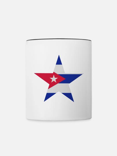 Cuban Sterne - Tasse zweifarbig - Weiß/Schwarz